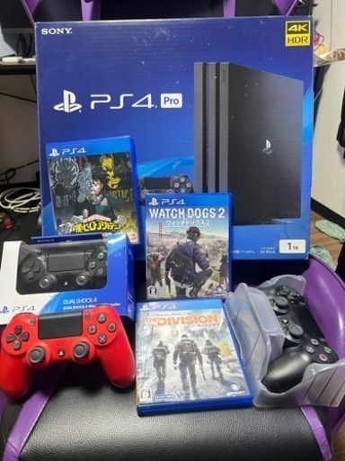 PS4 PRO  1TB 本体 コントローラー3個　値下げ
