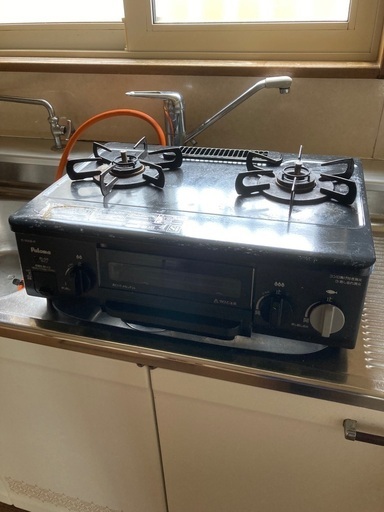 ご購入者様決定 未清掃 Paloma パロマ ガステーブル ガスコンロ IC-N30B-R プロパンガス用 右強火 黒