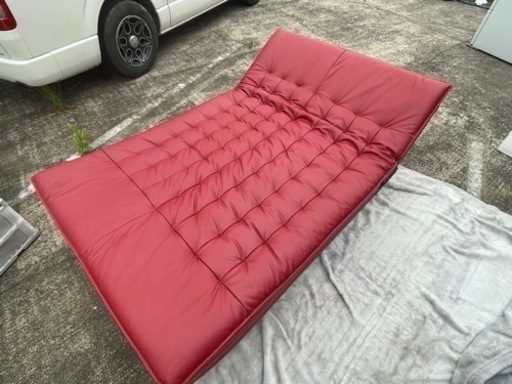 【完売！！】家具在庫処分SALE☆3人掛けソファーベッド　1230-1960-430 レッド