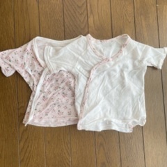 新生児　肌着　双子　短肌着　コンビ肌着　各10枚の画像