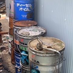 油　オイル　缶　エンジンオイル　自動車　バイク　ペール缶　廃油