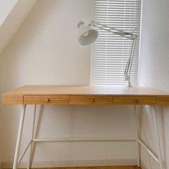 [値下げ]IKEA イケア デスク+ランプおまけ