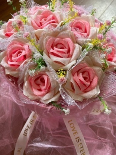 バラ11ピンク　造花　新品