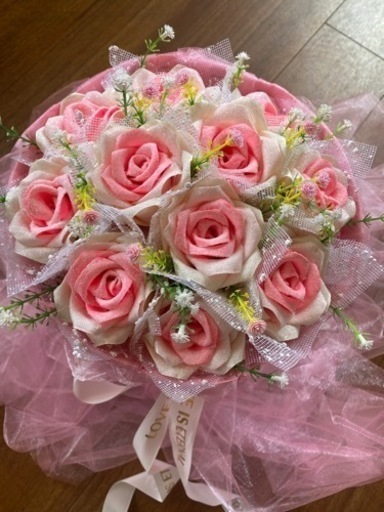 バラ11ピンク　造花　新品