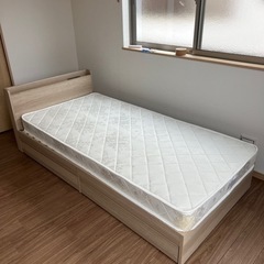シングルベッド　マットレス付き