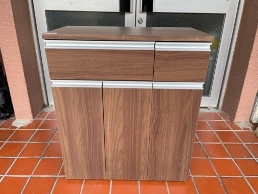 【値下しました】ゴミ箱 キッチン 収納ペールカウンター　ＰＫＴ－８６７０　ウォールナット アイリス No2443