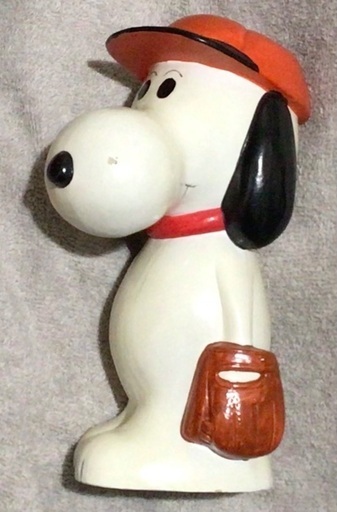【スヌーピー】貯金箱　（1971年)昭和レトロフィギュア
