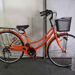 C871☆限定特価☆ 中古自転車 【26インチオレンジママチャリ6段