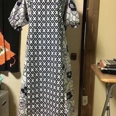 浴衣生地のワンピース　着物リメイク