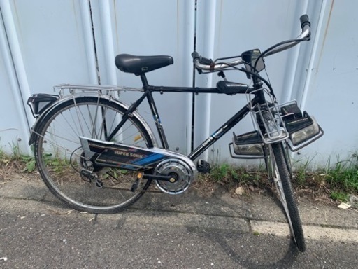 自転車　デコチャリ　National SUPER SONIC ガチャガチャ レトロ　昭和 スーパーカー　アンティーク　ホイール直径60cm 26インチ　コレクション　マニア ナショナル