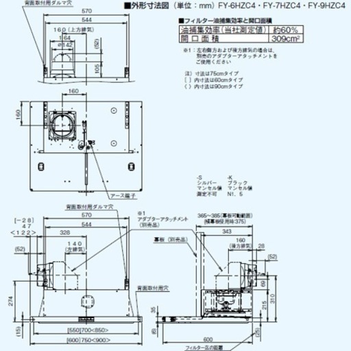 PANASONIC レンジフード(スマートスクエアフード)