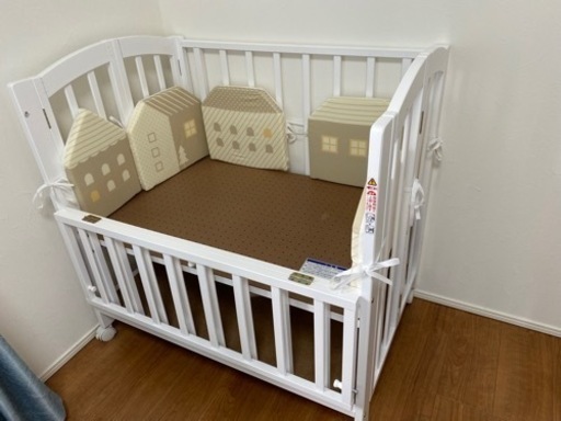 【最終値下げ】ミニベビーベッド カトージ 折りたたみ 収納付き