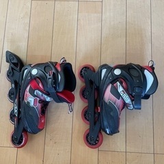 【値下げ】　フィラ FILA インラインスケート ブーツ J-ONE COMBO プロテクターセット レッド 17.0-19.0cm ジュニアの画像