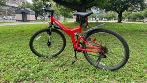 決まりました！自転車 決まりました)マウンテンバイク 26インチ 折り畳み自転車 6段変速