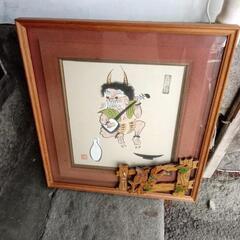 額　大津絵　幅約３８cm