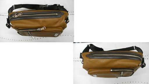 本物 コーチ トンプソン ボディバッグ 71185 レザー ブラウン 斜め掛け メンズ COACH ディパック 苫小牧西店