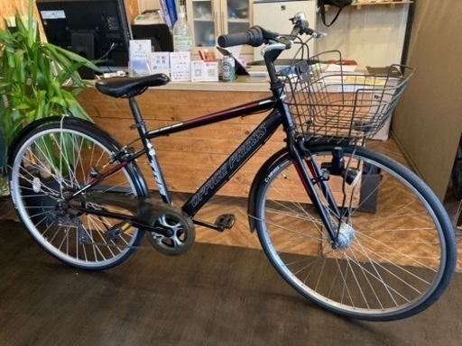 【前後タイヤ・チューブ新品！】7段変速　700×28cシティクロス　ブラック