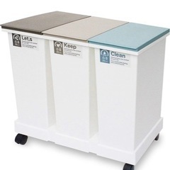 美品/ ゴミ箱3つセット/台座付き,各20ℓゴミ箱