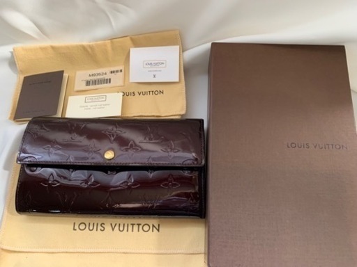 美品　LOUIS VUITTON 長財布 ヴェルニ モノグラム ルイヴィトン 財布　パープル　検ポルトフォイユ　ヴェルニ