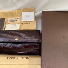 美品　LOUIS VUITTON 長財布 ヴェルニ モノグラム ルイヴィトン 財布　パープル　検ポルトフォイユ　ヴェルニ