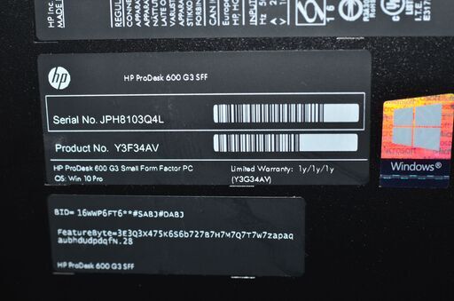 省スペースデスクトップPC HP Prodesk 600 G3 SFF Windows11+office core i5-6500 爆