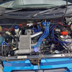 スバル プレオ RS 5MT 4WD スーパーチャージャー 平成15年式 車検あり 自動車税込み ホイール別価格の画像