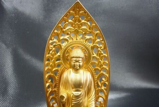 ☆阿弥陀如来立像 高さ155mm 仏像 金色 牧田秀雲 来迎形式 極楽浄土 札幌 北20条店