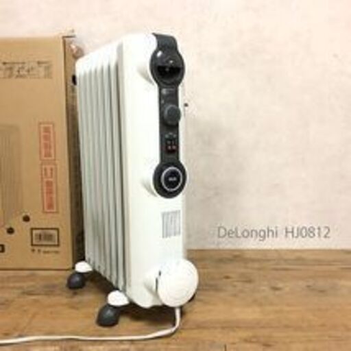 動作品 DeLonghi デロンギ オイルヒーター HJ0812 暖房 機器 50/60Hz 100V 取説 箱付 8～10畳 札幌