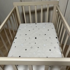 ベビーベット キャスター付き（マットレス＆布団付き）の画像