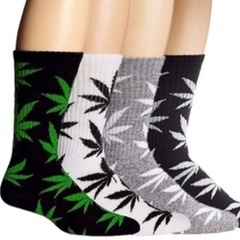 4足SET☆ 靴下 ソックス 男女兼用  大麻柄 ガンジャの画像