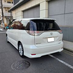エスティマ2.4 アエラス　H21中期モデル　車検6/4　95000ｋ　純正HDDナビ＆フルセグＴＶ＆フリップダウンモニター　左側パワースライド　純正エアロ＆17ＡＷ　クリアテール　クルコン　キセノン　7人乗りの画像