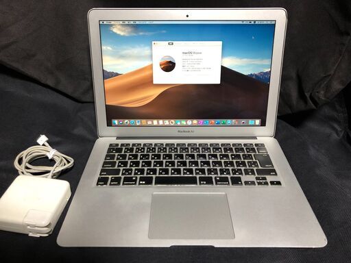 「MacBook Air 11インチ Mid 2011 MC969J/A」約1キロの小型軽量薄型モバイルノートPC / Core i5(デュアルコア 1.6GHz / メモリー４GB / SSDは128GB / MacOS(Mojave)+Office2019とWin10+Office2010の選択起動可能 / Webカメラ / Bluetooth / 無線LAN / バッテリー使用可 / 中古品