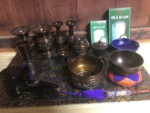 高級仏具セット(真鍮製)