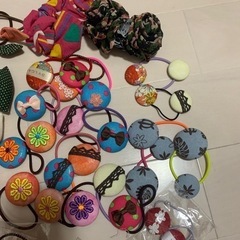 ハンドメイド ヘアゴム 髪飾りの画像