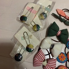 ハンドメイド ヘアゴム 髪飾りの画像
