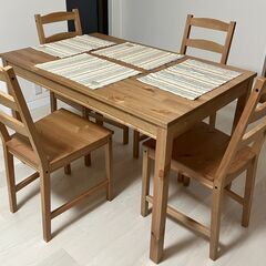 IKEA テーブル＆チェア4脚 - 新品だと思うだろう！ アンテ...