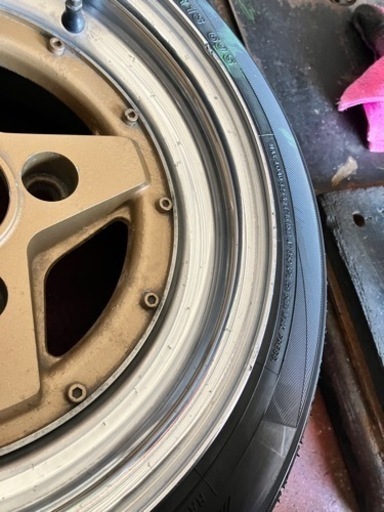 13インチ　114.3 6.5j＋9 ハヤシレーシングコマンド　145/65r13 23年製タイヤ付