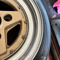 13インチ　114.3 6.5j＋9 ハヤシレーシングコマンド　145/65r13 23年製タイヤ付の画像