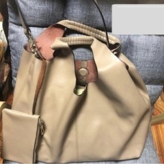 ショルダーバッグ/トートバッグ　2ウェイ　レザー【取りに来れる方限定】
