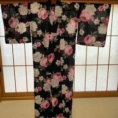 浴衣　薔薇