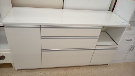★ジモティ割あり★ ミドル レンジボード 白 H85.5×D49.5×W160.5 クリーニング済み TJ1251