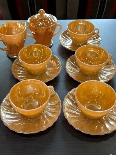 Fire king オレンジカップセット