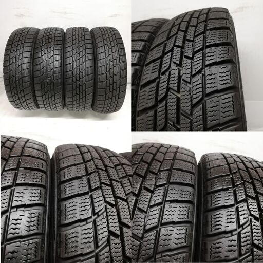 ＜スタッドレスタイヤ & ホイール 4本＞ 155/65R13 グッドイヤー 13x4.00B スズキ 純正 4H -100 スズキ ダイハツ等の軽自動車に！ 中古