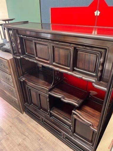 黒檀  美しい和空間を創る 飾り棚