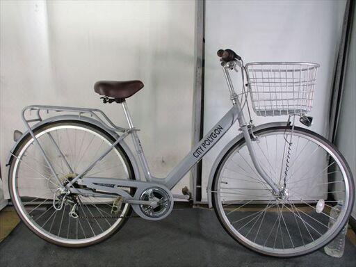 C883★限定特価★ 中古自転車 【27インチ　シティ　グレイ　6段　LEDオートライト 】