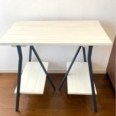 7/8までに引き取りで1000円OFF！オーダー品 アトリエアンティークテーブル 美品の画像