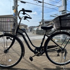 自転車　カゴ付きの画像