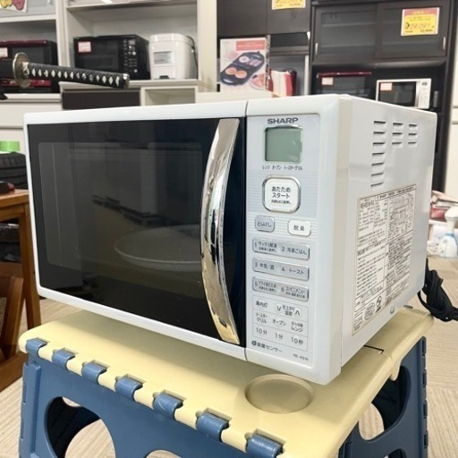 【美品‼️】シャープ 2013年製 15Lオーブンレンジ 電子レンジ 重量センサー ワンタッチあたため フレッシュグレー♪
