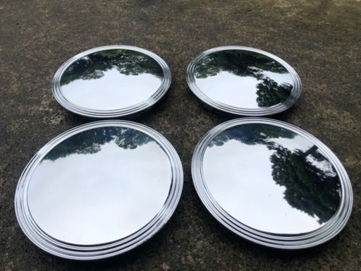 2018年製 155/65/13 メッキカバーセット 4穴PCD100 ライフ ゼスト ザッツ バモス アクティ