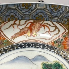 伊万里焼赤絵花鳳凰図蓋鉢　色絵　古伊万里　骨董品にもの画像